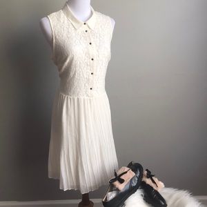 Maison Jules floral lace and pleated dress